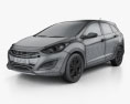 Hyundai i30 (Elantra) Wagon 2016 3D模型 wire render