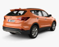Hyundai Santa Fe Sport 2016 3d model back view