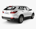 Hyundai Santa Fe 2012 3d model back view