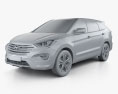 Hyundai Santa Fe 2012 3d model clay render
