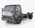Hyundai HD65 Chassis Truck 2014 3d model wire render