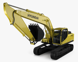 Hyundai R220LC-9S Excavator 2013 3D model