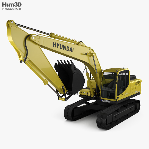 Hyundai R220LC-9S Excavator 2013 3D model
