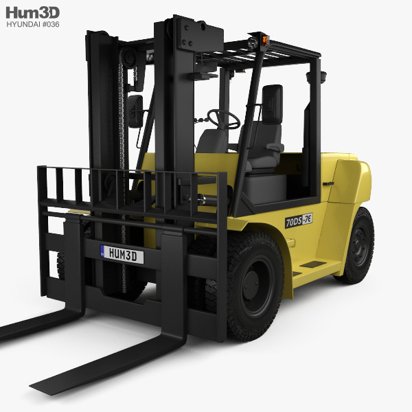 Hyundai 70DS-7E Forklift 2014 3D model