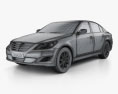 Hyundai Genesis (Rohens) sedan 2014 3d model wire render
