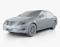Hyundai Genesis (Rohens) sedan 2014 3d model clay render
