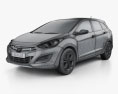 Hyundai i30 5 puertas wagon (EU) 2013 Modelo 3D wire render