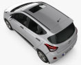 Hyundai i10 2016 3d model top view