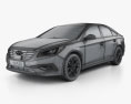 Hyundai Sonata (LF) 2018 3D 모델  wire render
