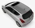 Hyundai i20 3ドア 2013 3Dモデル top view