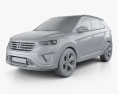 Hyundai ix25 2017 3d model clay render