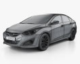 Hyundai i40 sedan (EU) 2015 3d model wire render