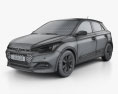 Hyundai Elite i20 2017 3d model wire render