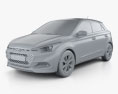 Hyundai Elite i20 2017 3d model clay render