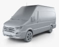 Hyundai H350 Panel Van 2018 3D 모델  clay render