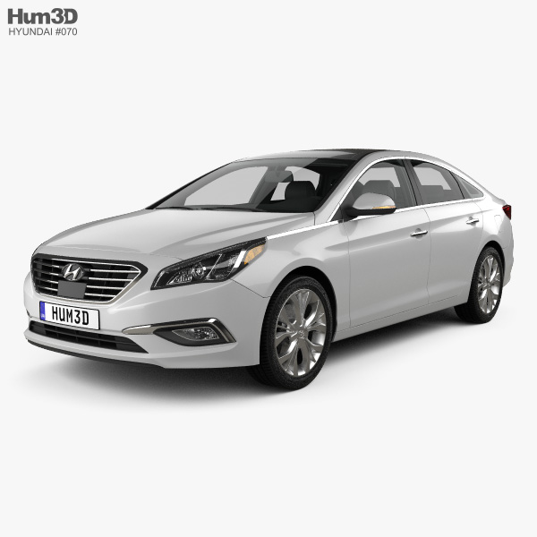Hyundai Sonata (LF) HQインテリアと 2014 3Dモデル