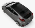 Hyundai Veloster Turbo with HQ interior 2017 3d model top view
