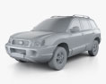 Hyundai Santa Fe (SM) 2005 3D-Modell clay render