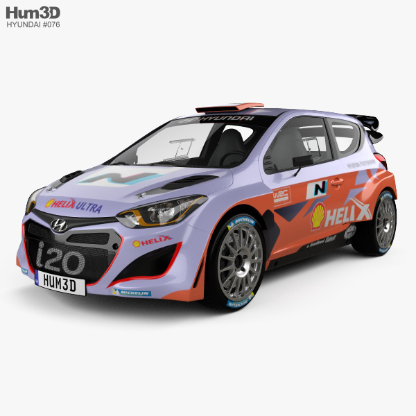 Hyundai i20 WRC 2012 3D модель