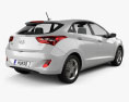 Hyundai i30 5-door 2018 3d model back view