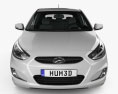 Hyundai Accent (RB) with HQ interior 2016 3d model front view