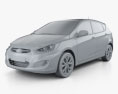 Hyundai Accent (RB) with HQ interior 2016 3d model clay render