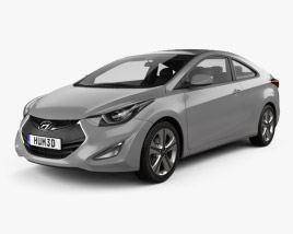Hyundai Avante (JK) coupe with HQ interior 2017 3D model