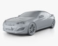 Hyundai Genesis coupe with HQ interior 2017 3d model clay render