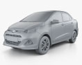 Hyundai Xcent 2017 3d model clay render