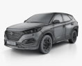 Hyundai Tucson 2017 Modelo 3D wire render
