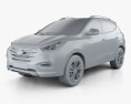 Hyundai Tucson mit Innenraum 2014 3D-Modell clay render
