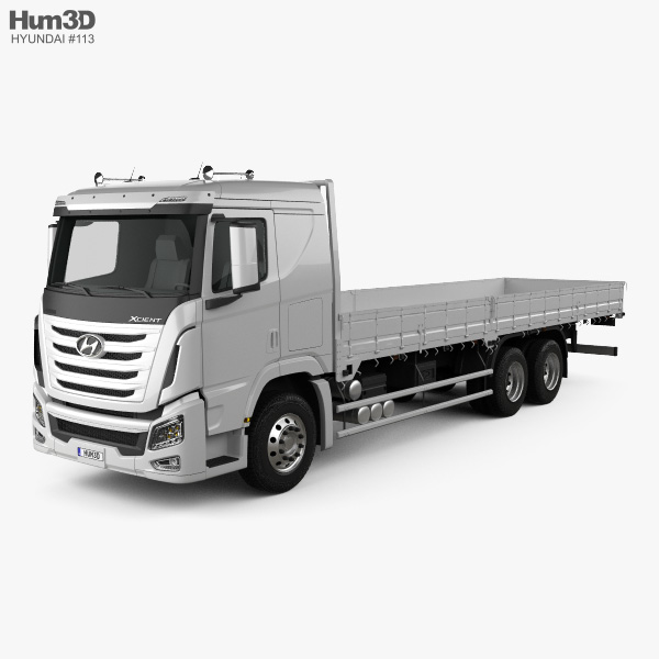 Hyundai Xcient Flatbed Truck 2017 3D model