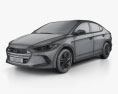 Hyundai Elantra (CN) 2020 3d model wire render