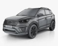 Hyundai Creta (ix25) 2019 3d model wire render