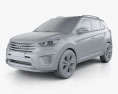 Hyundai Creta (ix25) 2019 3d model clay render
