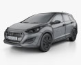 Hyundai i30 (Elantra) wagon 2018 Modelo 3D wire render
