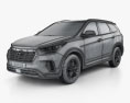 Hyundai Santa Fe (DM) 2020 3d model wire render