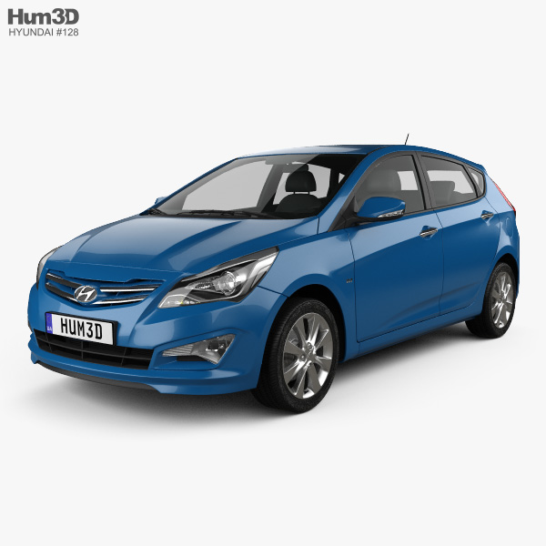 Hyundai Verna (Accent) 5 portes hatchback 2014 Modèle 3D