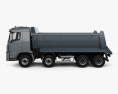 Hyundai Xcient P540 Dump Truck 4-axle 2016 3d model side view