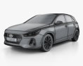 Hyundai i30 (Elantra) 5-door 2019 3d model wire render