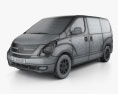 Hyundai iMax HQインテリアと 2010 3Dモデル wire render