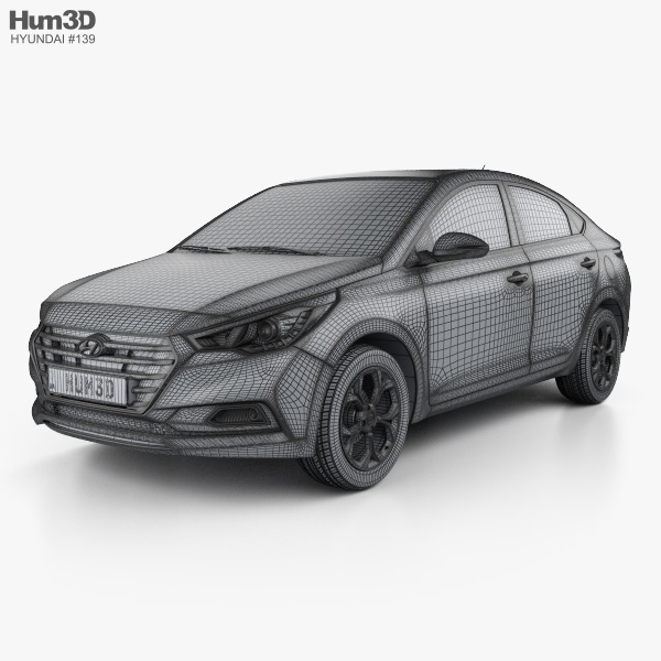 Hyundai accent 3d model