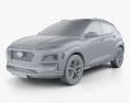 Hyundai Kona 2021 3d model clay render