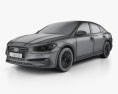 Hyundai Azera (IG) 2020 3D-Modell wire render