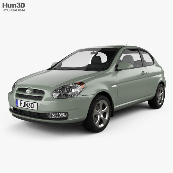 Hyundai Accent (MC) hatchback 3-door 2011 3D model