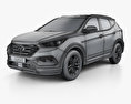 Hyundai Santa Fe (DM) 2018 3d model wire render