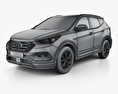 Hyundai Santa Fe (DM) KR-spec 2018 3d model wire render