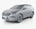 Hyundai Santa Fe (DM) KR-spec 2018 3d model clay render