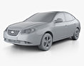 Hyundai Elantra (HD) 2010 3d model clay render