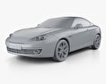Hyundai Coupe GK 2008 3D 모델  clay render